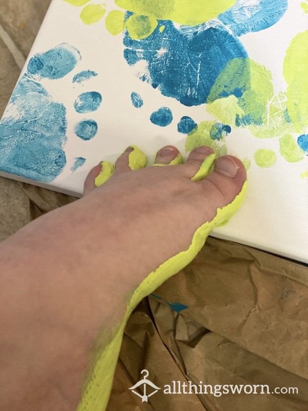 Custom Canvas Foot Painting 11x14