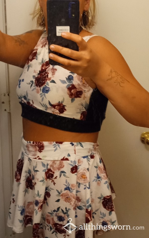 Custom Made Sissy Wear ;Skirt & Crop Top