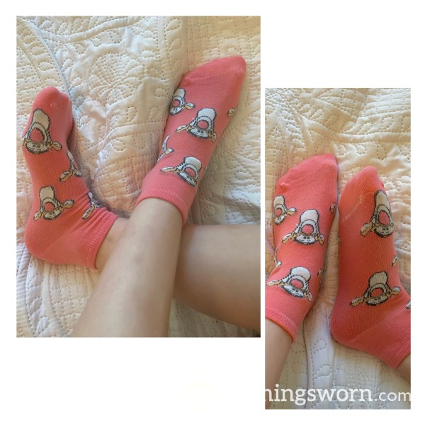 Cute Ankle Socks | Pink Socks | Smelly And Scented | Tigger Winnie The Pooh | Cute And Sweet