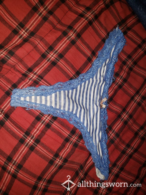 Cute Blue Striped Thong