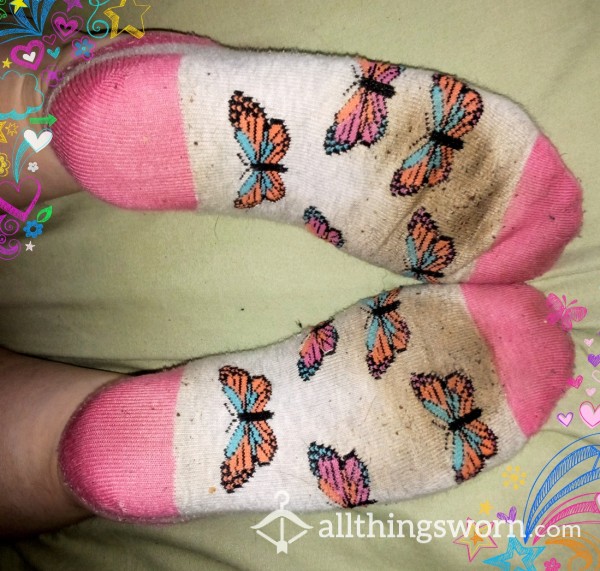 Cute Butterfly Socks - 7 Day Wear