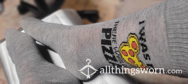 Cute Grey Socks, Worn For Several Days