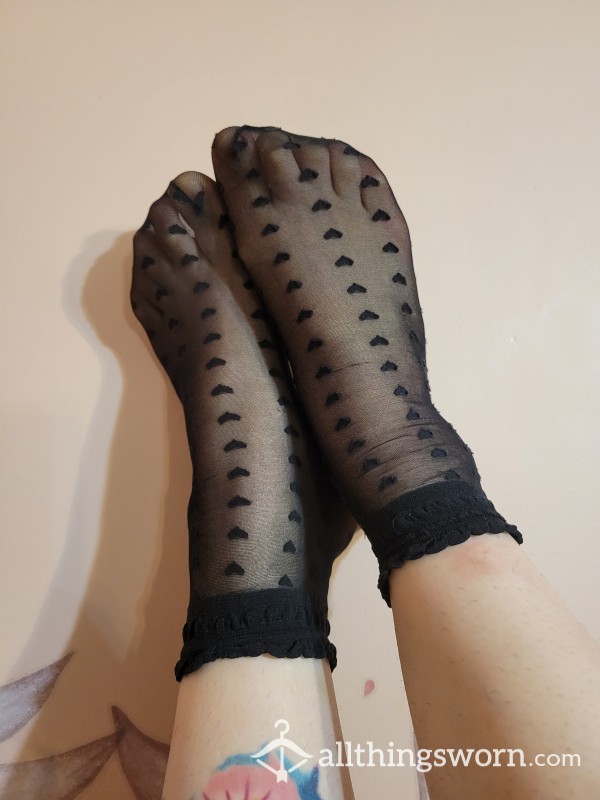 Cute Heart Mesh Socks