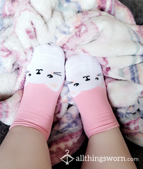 Cute Kitty Pink Socks