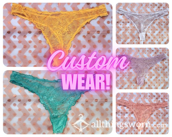 **CUSTOM** Cute Lace Thongs - Tell Me How You Want 'em!