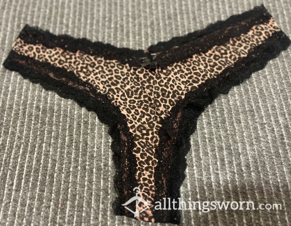 Cute Leopard Print Thong With Bow $30aud
