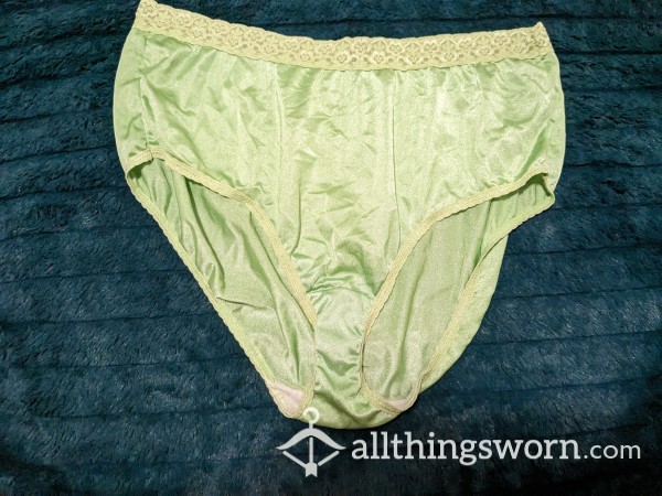 Cute Lime Green Lacy Silky Panties