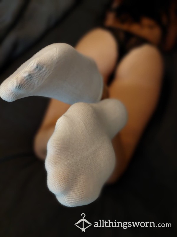 Cute Little Well Worn White Socks