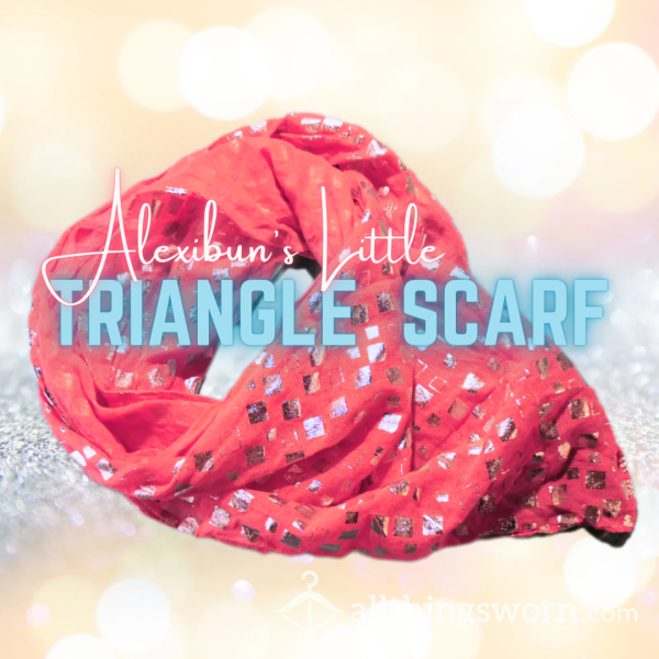 CLEARANCE Cute Pink And Silver Triangle Scarf - International Shipping Included!