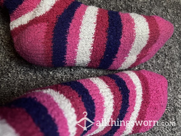 Cute Pink Fluffy Socks