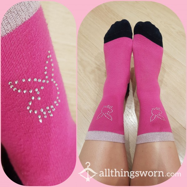 Cute Pink Playboy Well Used And Well Scented Socks - 24 Hours Wear