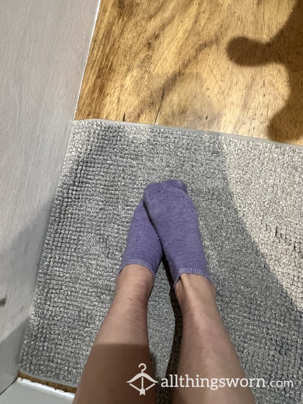 Cute Purple Trainer Socks