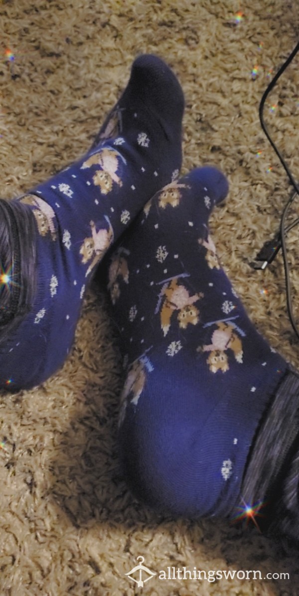 Cute Sledding Fox Socks