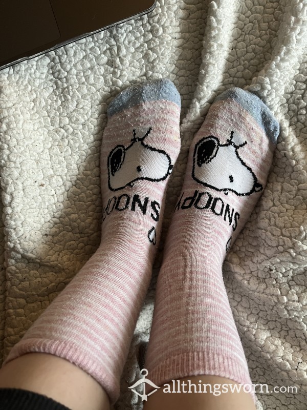 Cute Snoopy Pink Socks