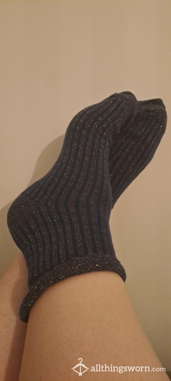 Cute Socks With Sparles Size 6.5