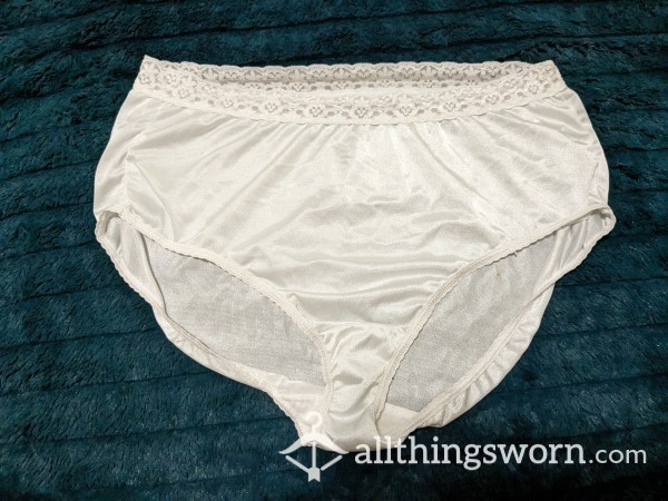Cute Soft White Silky Panties