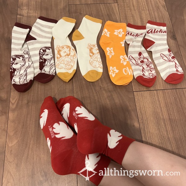 Cute Stitch Ankle Socks