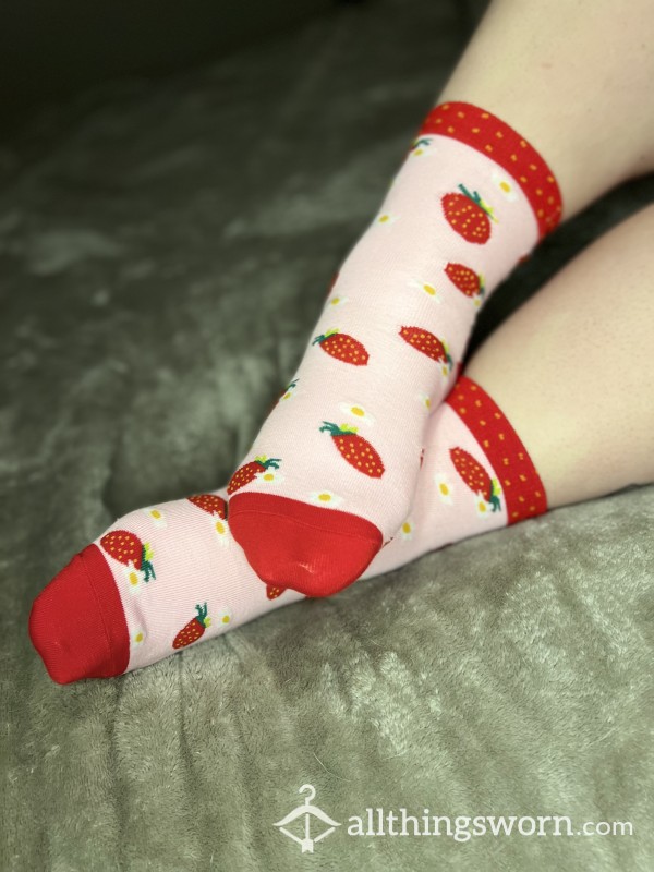 Cute Strawberry Crew Socks