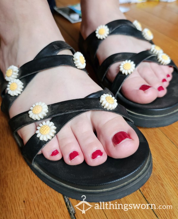 Cute Summer Sandals, With Sand To Clean ;)