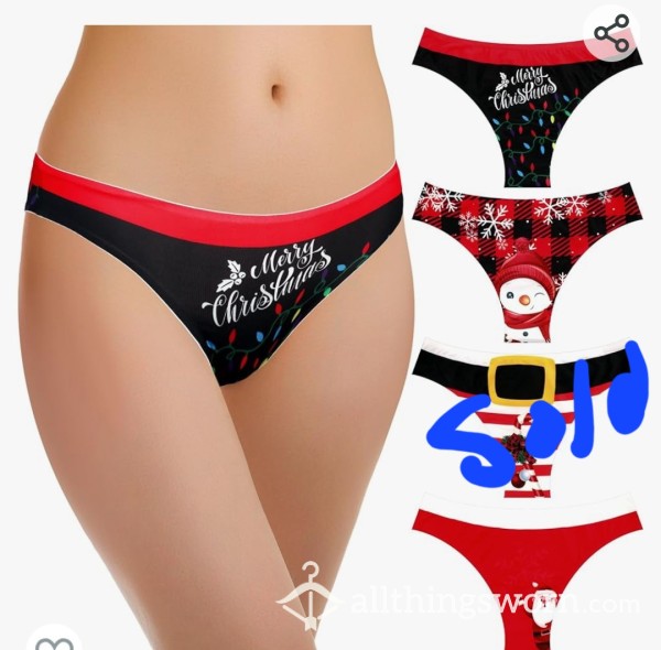 Cyber Monday Holiday Panties / Buy One Panty , Get A Free Day Of Wear Or 5 Add On Pics Free