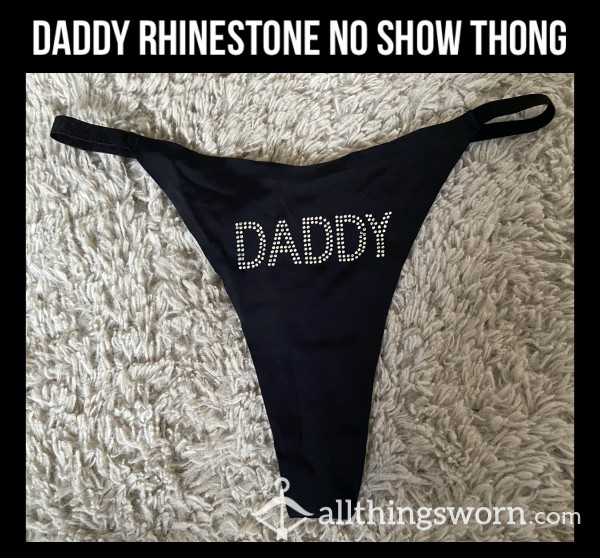 Daddy Rhinestone No Show Thong🖤