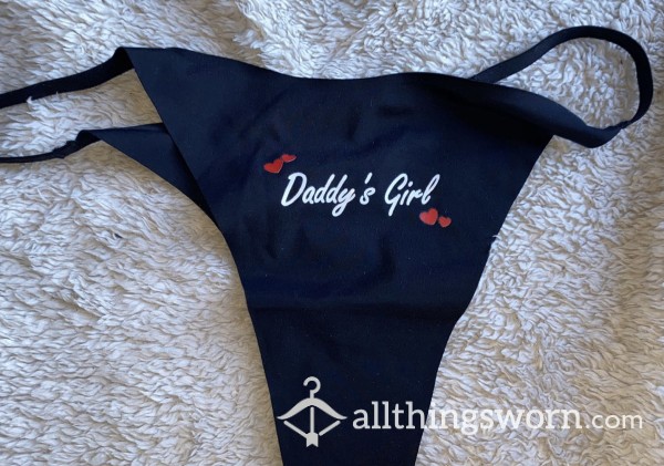 🖤 Silky Daddy’s Girl Thong ♡ 48hr Wear ♡ + Free 1 Min Video & Update Pics