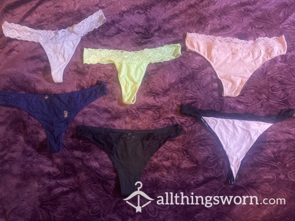 Daily Wear Cotton Thongs With Lace Detail