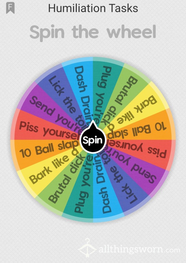 Spin My Humiliation Wheel