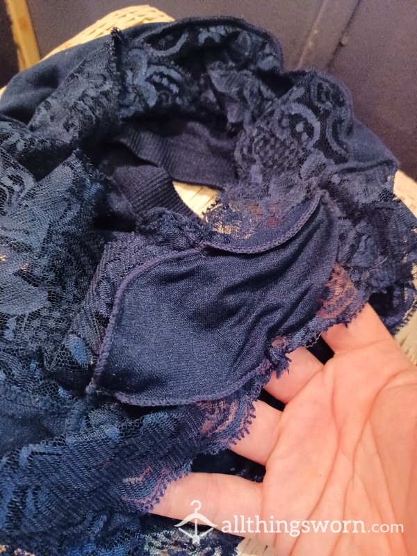 SALE Dark Blue Lacy Underwear That Smells Like Maple Syrup Size 1x