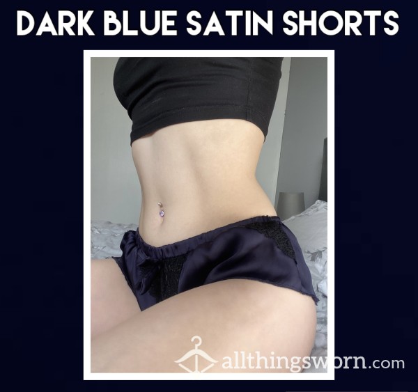 Dark Blue Satin Shorts🫐