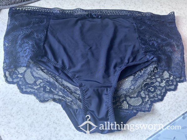 Dark Blue Silky Panties