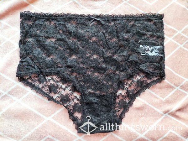 OFFER Dark Knight ...Black Lace Full Back With Cotton Gusset OFFER £15 TODAY ONLY