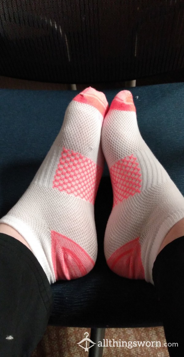 Nurse's Dark Pink And White Socks