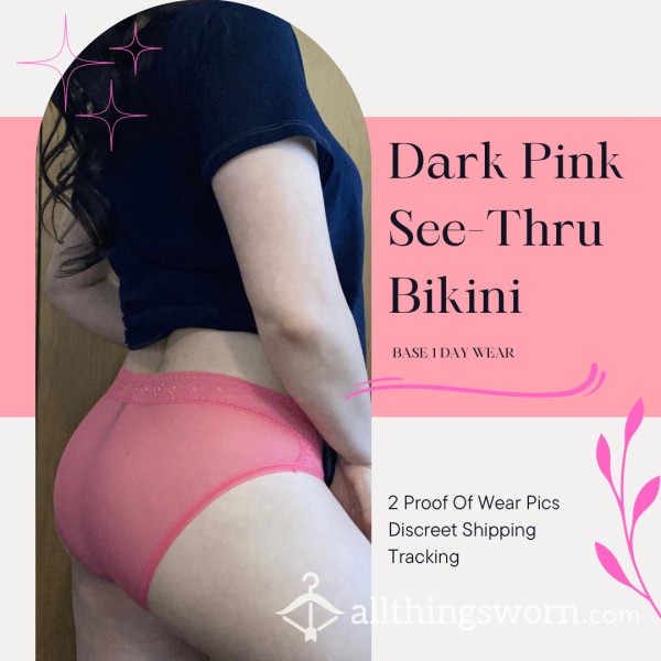 Dark Pink See-Thru Bikini
