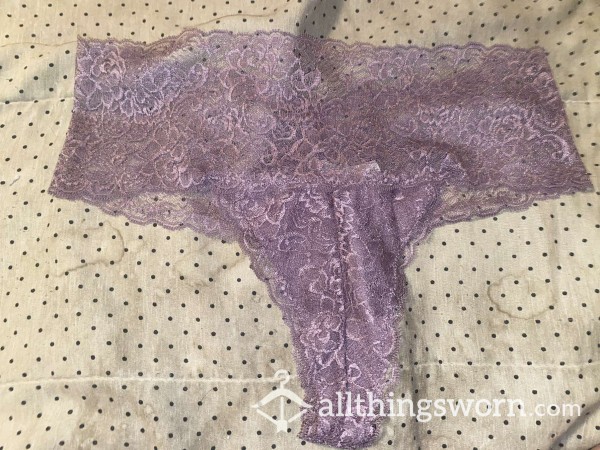 Dark Purple Full Lace Thong