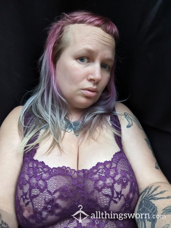 Dark Purple Lace Bralette