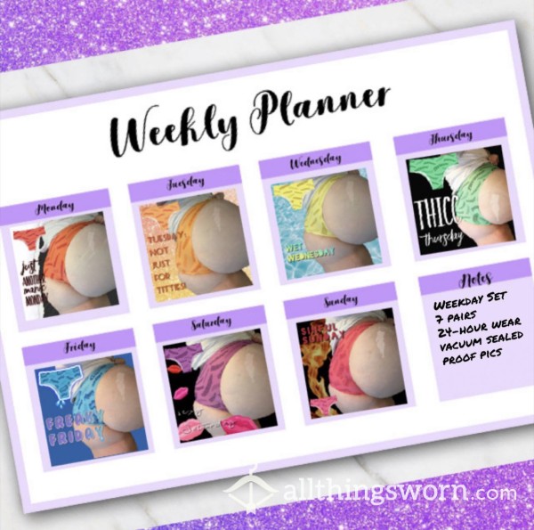 Day Of The Week Panty Set! - Includes 24-hour Wear & U.S. Shipping