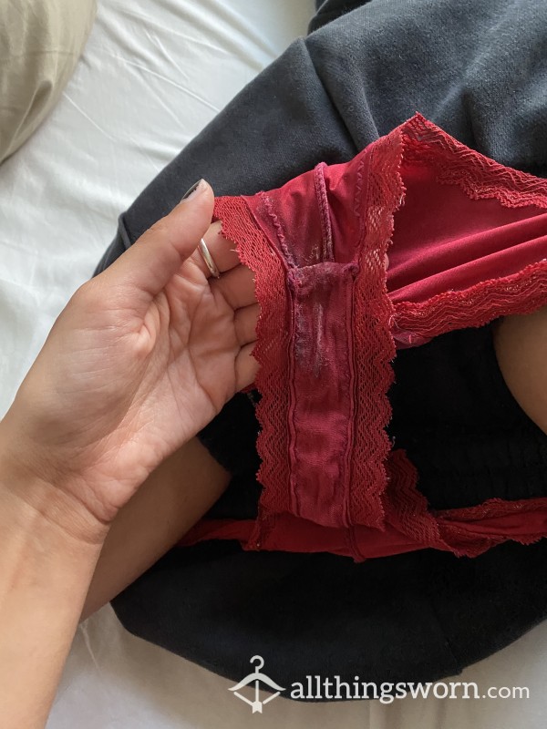 DEAL! Juicy Red Panties - 48h Wear For The Price Of 24h!