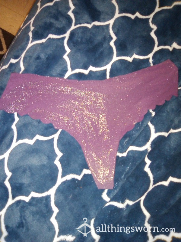 Deep Purple Sparkle Panty Soft Victoria Secret XL 💜
