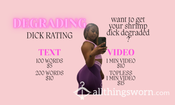 Degrading Dick Rating