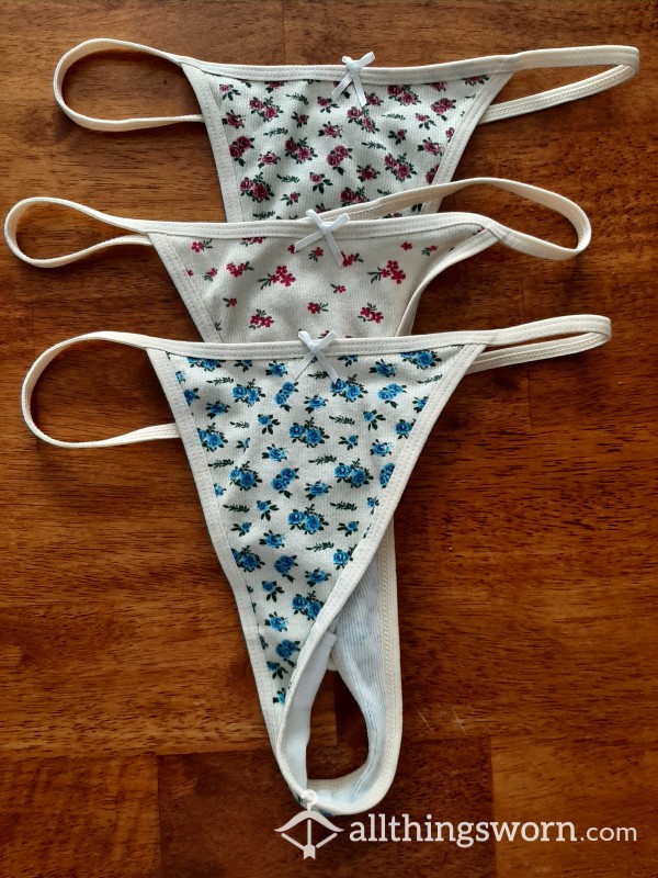 Delicate, Floral Thongs