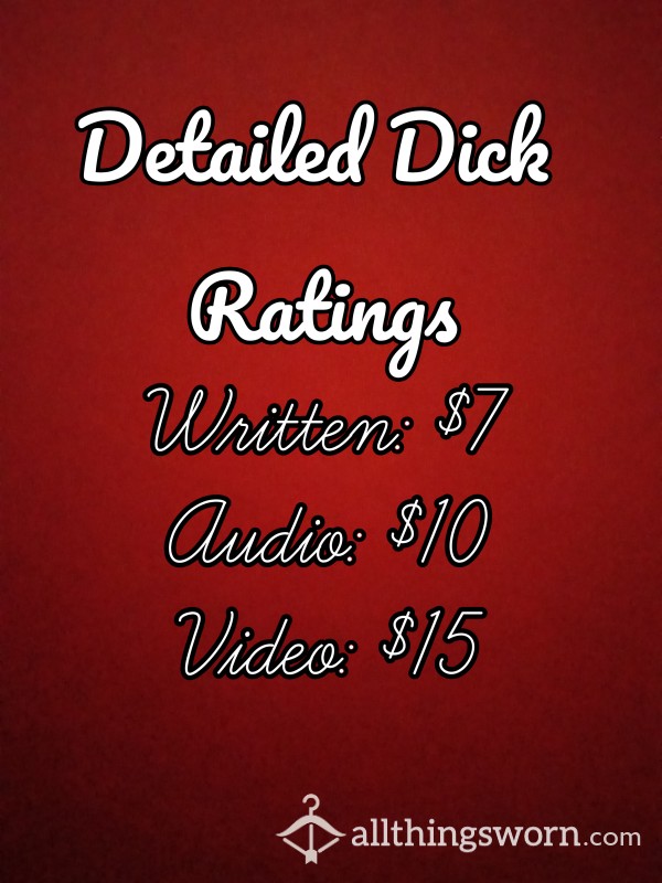 Detailed Dick Ratings From A Fae Goddess