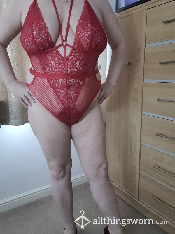 Dexy Red Lace Bodysuit