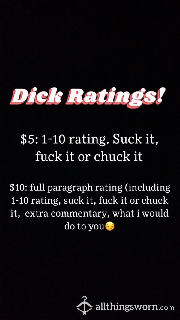 Dick Rating !