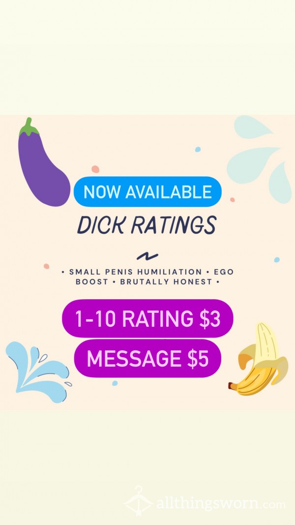 🍆 Dick Ratings 😜