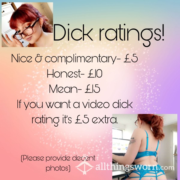 Dick Ratings From Nice To Mean!
