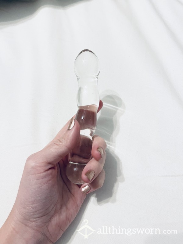 Dildo: 5” Clear Glass - Used