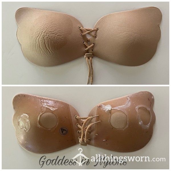 Dirty Adhesive Nude A Cup Bra (Personal Photo Included)