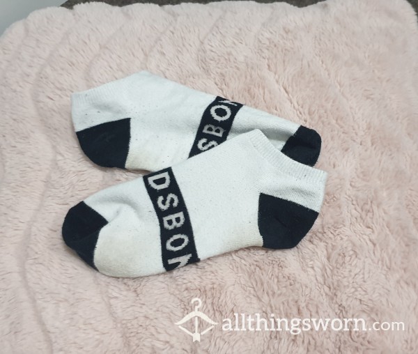 Dirty Black And White Bonds Socks