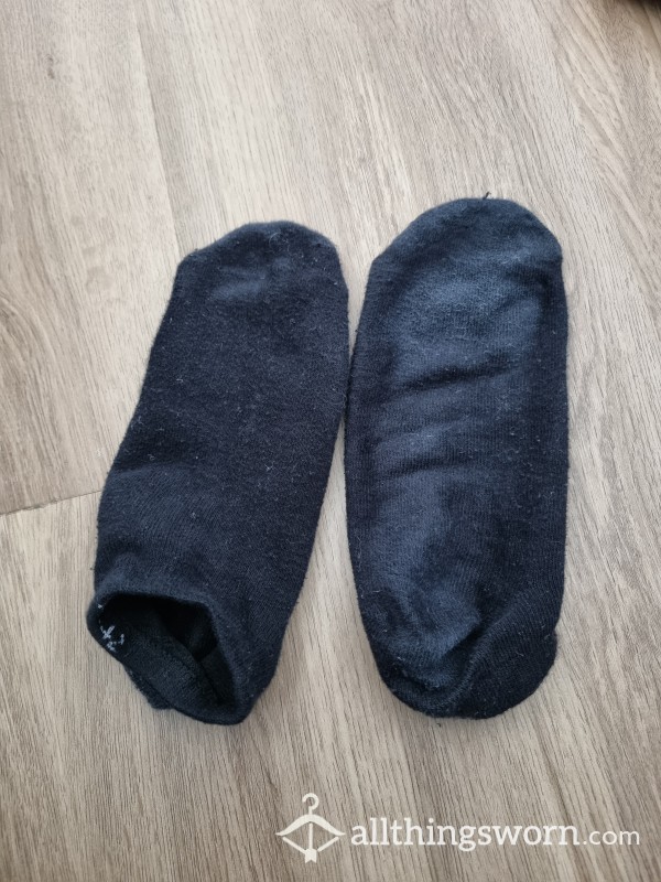 Dirty Black Trainer Socks